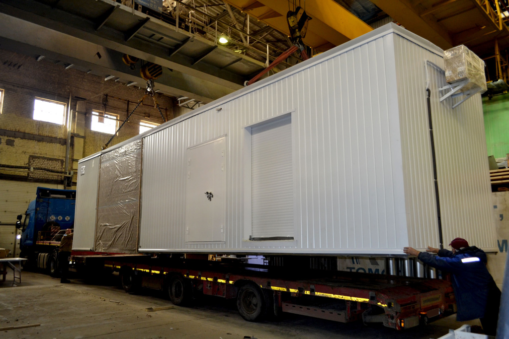 Отправка модульного медицинского здания с установленным КТ Siemens Siemens Somatom Definition 64